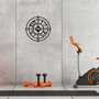 Wallity Enzoclock - S010 Reloj de Pared Decorativo Negro de Metal